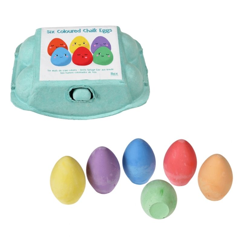 Rex London - Six Coloured Chalk Eggs